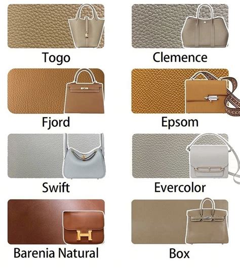 hermes leather bags|hermes bag leather types.